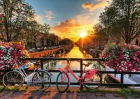 Fahrräder in Amsterdam. Puzzle 1000 Teile