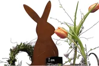 Osterdeko Hase Franz | Edelrost Osterhase aus Metall