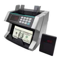 Geldzaehlmaschine Falschgeld-Detektor Geldzähler Geldscheinprüfer Schnelle Zaehlgeschwindigkeit Top-Loading-Geldscheinzähler mit UV-MG IR fuer EURO US-Dollar Add- und Batch-Modi Geeignet