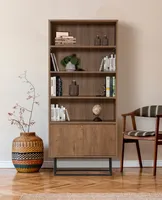 Skye Decor, Rea, Bücherregale, Nussbaum, Melamin-Spanplatte, 80 x 182 x 36 cm