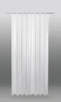 Dekoschal mit Universalband Transparent Gardine Voile B300 - L245, Farbe: weiß - perlweiß