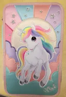 Depesche 12616 Ylvi Regenbogen 3 Fächer Federmäppchen mit Einhorn Design und Glitter Ball Anhänger DESPECHE