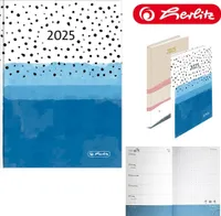 Herlitz Buchkalender Dreamy A6 2025, Jahr / Motiv:2025 / blau