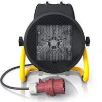 Brandson Bauheizer 5000W, Heizlüfter, 2 Heizstufen, Überhitzungsschutz, Automatische Abschaltung, für Baustelle Garage Werkstatt Rohbau, Schwarz/Gelb