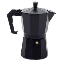 Espressokocher für 12 Tassen Espresso Mokka Kaffee Schwarz
