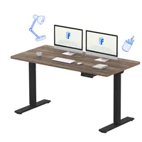 FLEXISPOT Höhenverstellbarer Schreibtisch Elektrisch 180x80cm, 2 starke Motoren, 120 kg Tragkraft, Antikollisionsschutz, 4 Memory-Funktion (Braun)