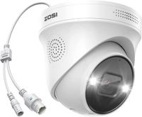 ZOSI 8MP PoE Dome C228 Überwachungskamera Zusatz für ZOSI 8CH/16CH 4K PoE NVR System, Licht- und Tonalarm, Farbnachtsicht