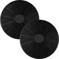 vhbw 2x Aktivkohlefilter kompatibel mit Klarstein 10028133, 10028531, 10028532, 10026952, 10026953, 10027129, 10028132 Dunstabzugshaube - 17,5 cm
