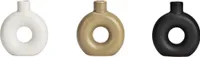 Vase für Trockenblumen aus Keramik schwarz, weiß, beige 3er-Set