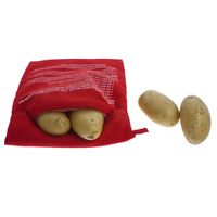 1x Smartfox Universal Express Kochtasche |  für die Mikrowelle | Rot | waschbar | wiederverwendbar | Kartoffelbeutel Garer Potato Maker Dampfgarer Ofenkartoffel