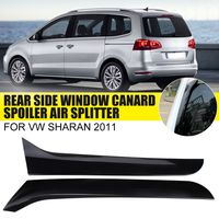 AUDEW Paar Fenster Canard Spoiler Air Splitter Hinten schwarz für VW Sharan 2011+