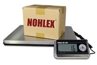 Nohlex Paketwaage 200kg/100g. Robuste Plattformwaage in professioneller Qualität. Mit Edelstahl Wägeplatte 40x31cm. Inklusive Netzteil.