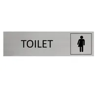 Hliníková cedule CombiCraft "Toaleta s "Genderneutral"-Symbol" 165x45mm s páskou