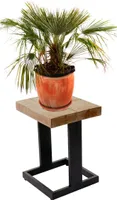 Blumenhocker MCW-A15, Blumenständer Pflanzentisch Holzhocker, Tanne Holz rustikal massiv MVG- 48x36x32cm
