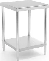Royal Catering Edelstahl-Arbeitstisch - PREMIUM - 60 x 60 cm - 150 kg -