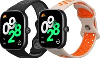 kwmobile 2x Sportarmband kompatibel mit Xiaomi Redmi Watch 4 Armband - Fitnesstracker Band Set aus TPU Silikon