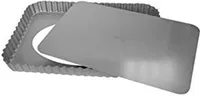 quiche-Form mit losem Boden 32 x 22 cm Stahlsilber