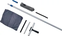 FenWi Profi Fensterwischer Wintergarten Set mit 3m Teleskopstiel und Kombi-Fensterabzieher 25/30 cm I Komplett-Set zur Glasreinigung mit 300cm Teleskopstange