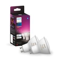 Philips Hue LED Leuchtmittel-Set White & Color Ambiance GU10 RGBW, 2 Stück Reflektor 4,3 W warmweiß-kaltweiß RGB