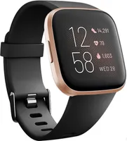 Strap-it Fitbit Versa / Versa 2 Armband Silikon (Schwarz)