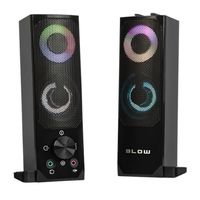 2 in 1 Bluetooth Lautsprecher 2.0 PC-Lautsprecher mit Soundbar Funktion LED RGB-Hintergrundbeleuchtung Stereo-Lautsprecher 2x3W RMS 2x2" AUX 3,5 mm USB-Stromversorgung