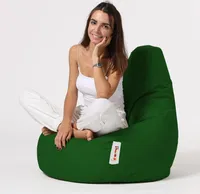 Hanah Home, Drop L - Green, Outdoor Sitzsäcke, Grün, Polyester, 80 x 80 x 80 x  cm
