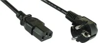 InLine® Netzkabel, Schutzkontakt gewinkelt auf Kaltgerätestecker C13, 5m