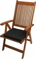 Poduszka na kzesło 40x40x4cm czarna 4szt | poduszka na fotel rattanowy | poduszka ogrodowa na siedzisko | poduszka na krzesło ogrodowe