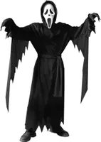 Scream Kostüm Halloween-Geist schwarz mit Maske für Kinder und Erwachsene
