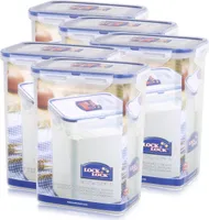 Lock&Lock HPL813 Vorratsdose 1,8L - Luft und Wasserdicht - rechteckig (5er Pack
