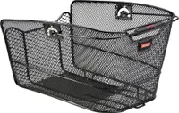 KLICKfix 0319R zadný košík na bicykel City-Max pre nosič 23x22,5x36 cm úzka sieťka, čierny