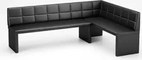 Eckbank Bank Küchenbank  Ruth XL / L Kunstleder Schwarz 196 x 142 cm