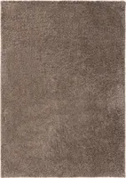 Waschbarer Hochflorteppich Soho Taupe 160x230 cm Wohnzimmer Rechteckig Rutschfest Waschbar Hochflor benuta Flauschig Plüsch Shaggy Weich