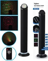 Bigben Interactive TW11LASER, Domácí věžový audiosystém, Černá, 10 W, 3,5 mm, AC, 230 V
