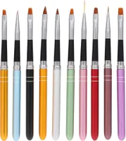 Gel pinsel 10-teilig Nagel Pinselset Nagel Kunst