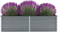 vidaXL Garten-Hochbeet Verzinkter Stahl 160x40x45 cm Grau