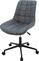 Kancelárske kreslo ML-Design s operadlom, antracitová farba, z imitácie kože s kovovým rámom