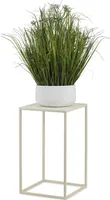 HowHomely Modern Pflanzenständer, Blumenhocker aus Metall Creme 40 cm Höhe - Blumenständer für das Haus