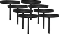 8x Kerzenpick flach 6,5cm Metall Schwarz Adventskranz Weihnachtsdeko
