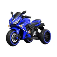 Detská trojkolesová elektrická motorka 6V 4Ah batéria Bluetooth MP3 USB LED svetlo Modrá