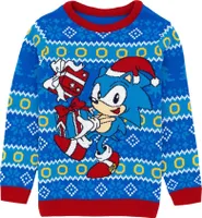 Sonic The Hedgehog - Pullover für Kinder - weihnachtliches Design NS6924 (140) (Himmelblau)