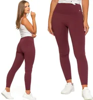Moraj legginsy damskie z wysoką talią Fitness legginsy sportowe Elasthan 3800-001, Burgundy,S