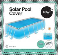 Didak Isolierende Luftpolsterfolie - 400 x 211 cm Solarabdeckung Rechteckiger Pool