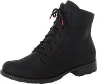 Rieker Damen Stiefeletten Schnürboots Blockabsatz 70821, Größe:37 EU, Farbe:Schwarz