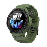 Smart Watch Herren Sport Fitness Bluetooth Anruf Multifunktions Musiksteuerung Wecker Erinnerung Smartwatch für Telefon Grün