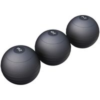 GORILLA SPORTS® Medizinball - 15kg Set, mit Griffiger Oberfläche, Rutschfest, Schwarz - Gewichtsball, Fitnessball, Slamball, Trainingsball