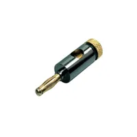 Banánová zástrčka kovová 6 mm, černá