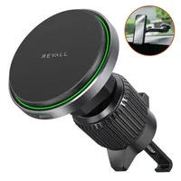 REVALL® Smartphone-Halterung KFZ QI Wireless Charger – Kompatibel mit MagSafe - Auto – 15W Kabelloses Ladegerät – Car Mount - Lüftungsgitter