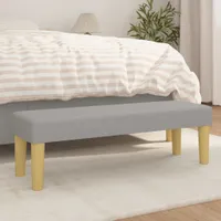 vidaXL Lavica Light Grey 100x30x30 cm Látka