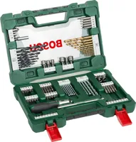 Bosch V-Line TiN-Bohrer- und Bit-Set, 91-teilig, Ratschen-Schraubendreher, Magnetstab